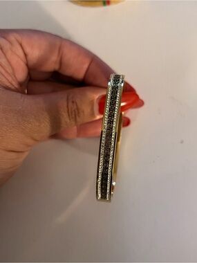 Gold-Tone Pave Greek Key Bangle Bracelet - Women Jewelry
